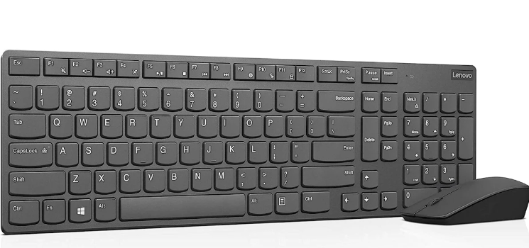 Lenovo Professional Ultraslim Wireless Combo Chargeable Keyboard & 2 AAA Batteries For Mouse Arabic / English Layout In Jordan