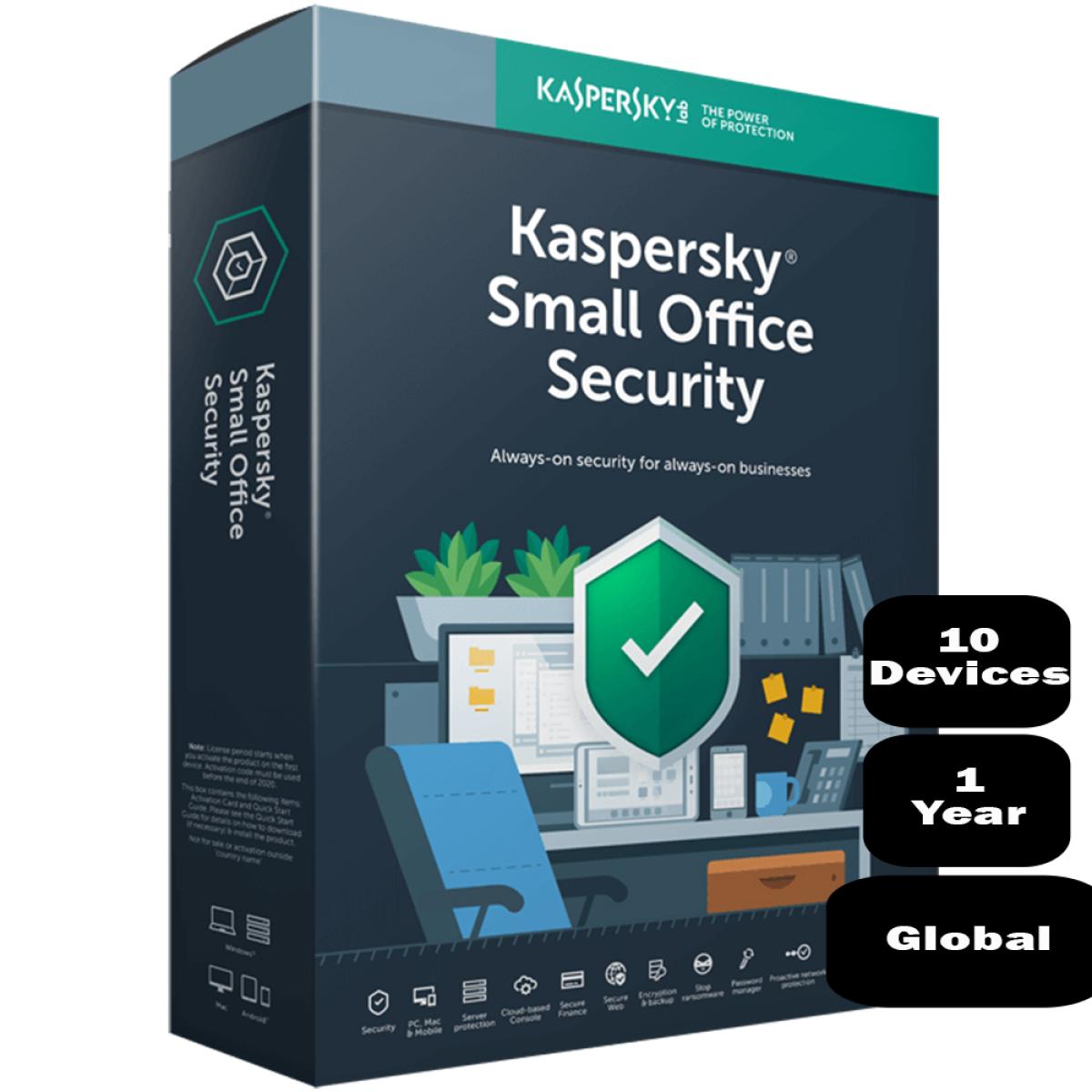 Kaspersky Small Office Security 10 Devices,1 Year In Jordan