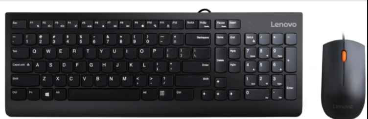 Lenovo 300 Wired Keyboard and Mouse Combo (Black) In Jordan